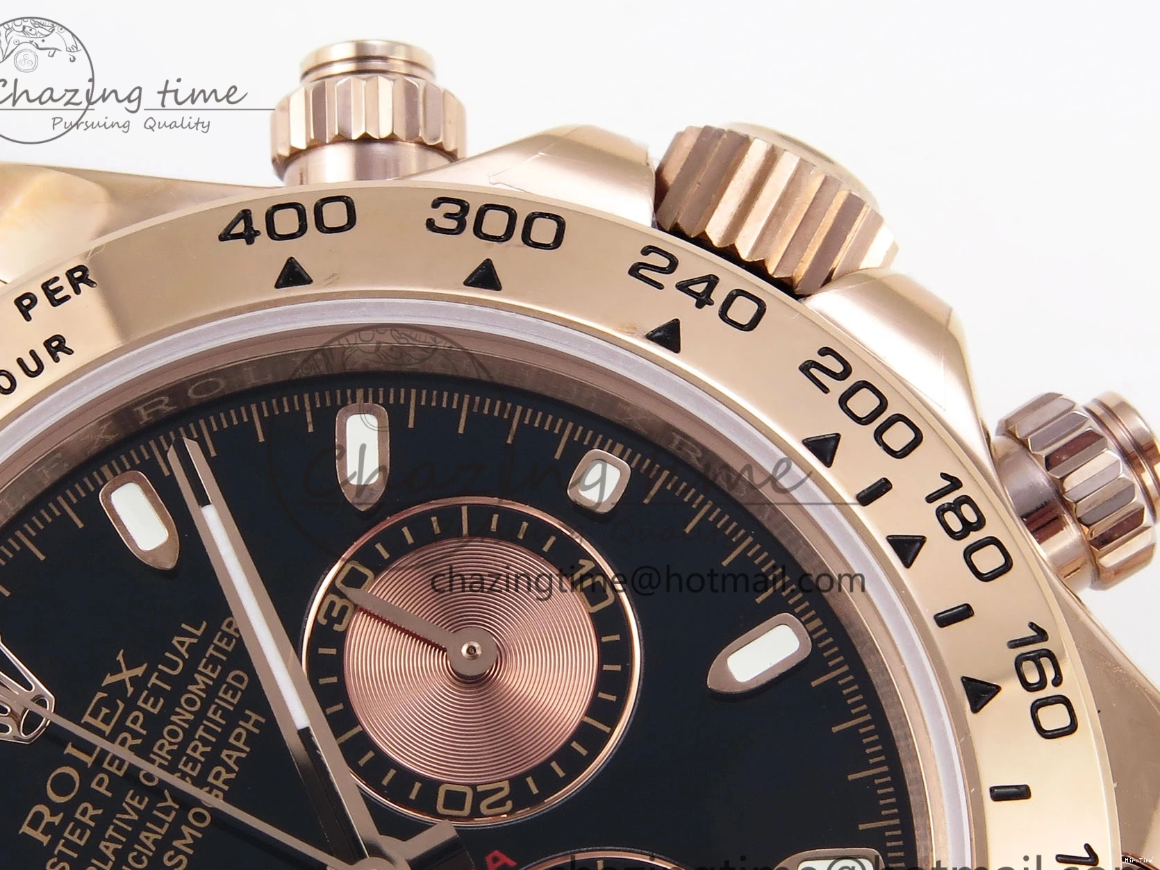 MiroTime 0111 DAYTONA 116505 RG OMF BEST EDITION BLACK RG DIAL ON RG BRACELET A7750 (SLIM MOVEMENT) Trendsetting 1797